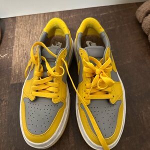 Yellow and Gray Nike Sneakers